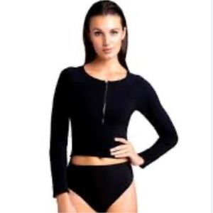 Crop top black sports and or swim  size S Touchè VGEC like new
